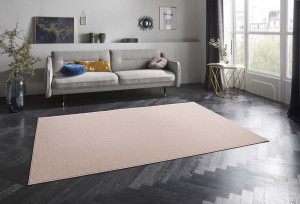 Ekskluzywny chodnik z wiskozy, tłoczony efekt 3D. kolor beżowy Elle Decor Alagnon 80x125cm