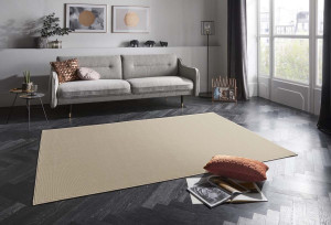 Ekskluzywny chodnik z wiskozy, tłoczony efekt 3D. kolor beżowy Elle Decor Alagnon 80x125cm