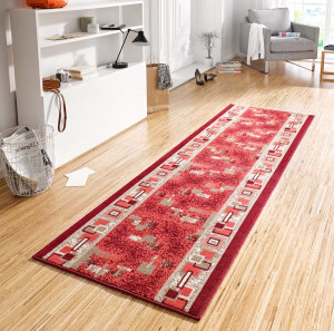 Chodnik z miękkim krótkim włosem, kolor czerwony Hanse Home 80x300cm