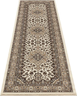 Chodnik na korytarz, przedpokój 80x250cm-NOURISTAN TABRIZ z krótkim miękkim włosem, beżowo kremowo