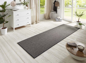 Chodnik płasko tkany sizal, zewnętrzno-wewnętrzny szary Hanse Home 80x350cm