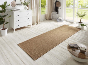 Chodnik płasko tkany sizal, zewnętrzno-wewnętrzny brązowy Hanse Home 80x350cm