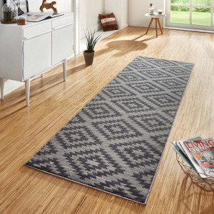 Chodnik na korytarz, przedpokój 80x350cm-Hanse Home z krótkim miękkim włosem, szary 