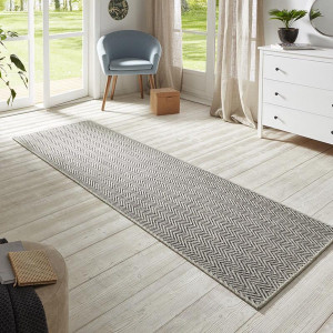 CHODNIK płasko tkany 80x250cm typu sizal,szary zewnętrzno-wewnętrzny,sznurkowy BT CARPET NATURE