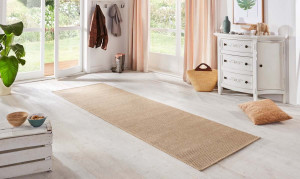 CHODNIK płasko tkany 80x250cm typu sizal,beżowy zewnętrzno-wewnętrzny,sznurkowy BT CARPET NATURE