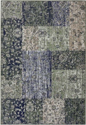 Nowoczesny zielono-niebieski dywan z krótkim miękkim włosem HANSE HOME 80x150cm