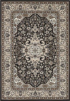 Tradycyjny brązowo-kremowy dywan z krótkim miękkim włosem NOURISTAN 80x150cm