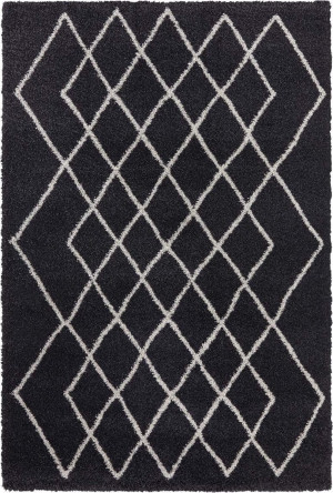 Czarny gruby dywan SHAGGY boho Elle Decor Bron 80x150cm