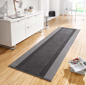 Chodnik z miękkim krótkim włosem,kolor szary 80x400 Hanse HOME