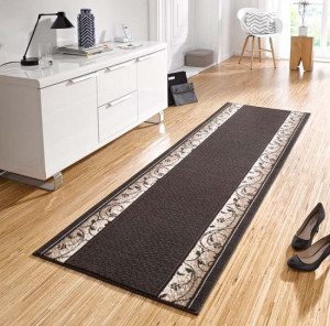 Chodnik z miękkim krótkim włosem,kolor brązowy 80x450 Hanse HOME