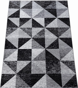 Dywan nowoczesny szary geometryczny