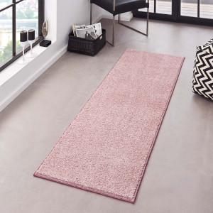 Chodnik z miękkim krótkim włosem,kolor różowy 80x400cm Hanse HOME