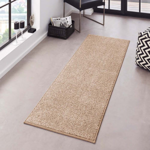 Chodnik z miękkim krótkim włosem,kolor brązowy 80x400cm Hanse HOME