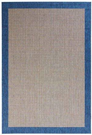 Dywan niebiesko-beżowy płasko tkany sizal,zewnętrzno- wewnętrzny Hanse Home Simple 120x170cm