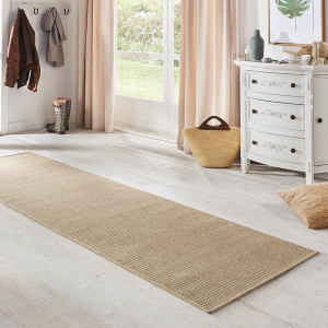 Chodnik beżowy płasko tkany,sizal zewnętrzno-wewnętrzny, HANSE HOME 80x500cm