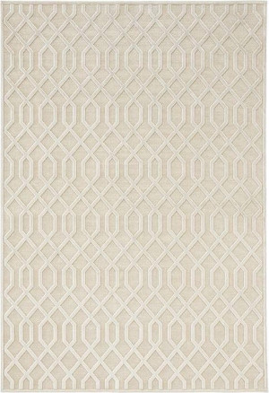 Ekskluzywny dywan z wiskozy, tłoczony efekt 3D.Kolor beżowy. MINT RUGS CAINE 120x170 cm