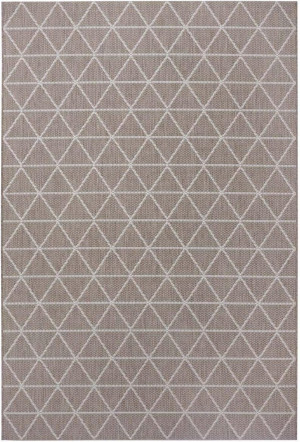 Dywan beżowy płasko tkany sizal, zewnętrzno-wewnętrzny Tapeso 160x230cm
