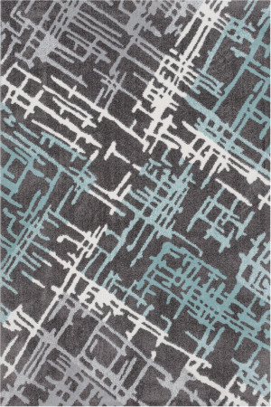 Gruby, tani, miękki dywan nowoczesny, szaro-zielony 120x170cm