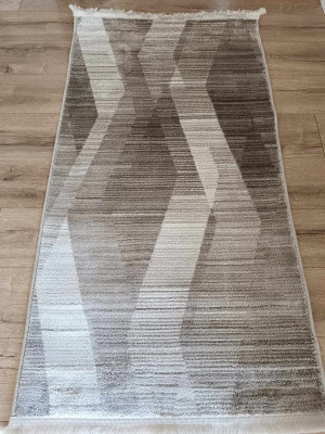 Gruby, tani, miękki dywan nowoczesny, brązowy 80x150cm