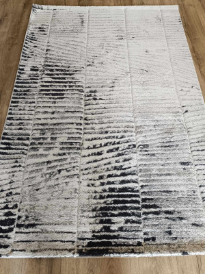 Gruby, tani, miękki dywan nowoczesny, szary 140x200cm