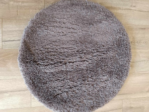 Gruby, tani, miękki dywan nowoczesny, brązowy, koło 80cm