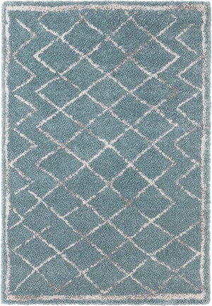 Niebiesko-kremowy gruby dywan SHAGGY, Mint Rugs Loft 200x290cm