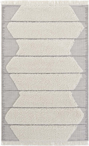 Beżowo-szary gruby dywan SHAGGY, boho Mint Rugs Hutu 200x290cm