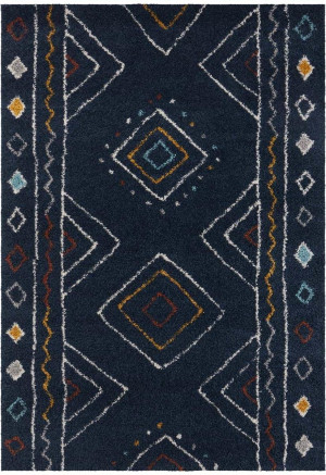 Granatowy gruby dywan SHAGGY, boho Mint Rugs Disa 160x230cm