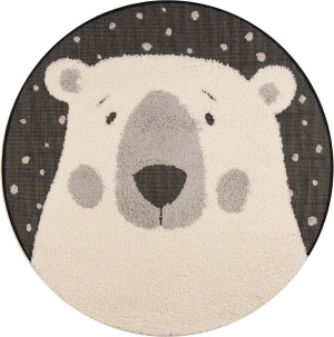 Dywan dziecięcy okrągły 120cm, miś polarny