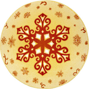 Dywan dziecięcy okrągły 80cm, śnieżynka