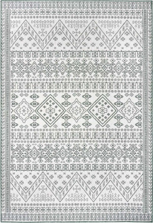Dywam zielony dwustronny, płasko tkany na taras, Bougari Doha 120x170cm