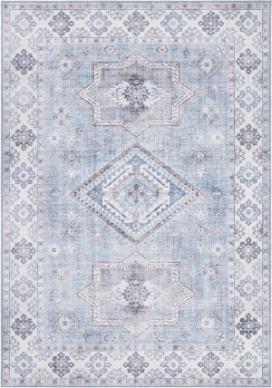 Dywan orientalny do salonu 120x160 Nouristan GRATIA , błękitno kremowy wzór płasko tkany
