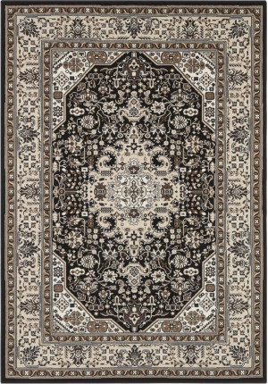 Klasyczny, tradycyjny brązowo-kremowy dywan do salonu 160x220cm