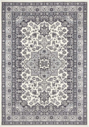 Klasyczny, tradycyjny szaro-kremowy dywan do salonu 160x220cm