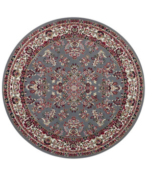 Okrągły dywan, szaro-kremowy wzór tradycyjny 140cm