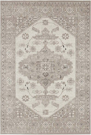 Dywan beżowo kremowy sznurkowy,płasko tkany zewnętrzno wewnętrzny Bougari Navarino 80x150cm