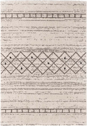 Brązowo kremowy pluszowy dywan premium, wzór boho Mint Rugs Shade 80x150 cm