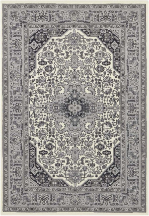 Dywan szaro kremowy, tradycyjny z krótkim miękkim włosem Nouristan 80x150cm