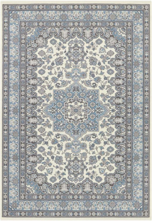 Klasyczny,tradycyjny niebiesko kremowy dywan do salonu Nouristan 120x160cm