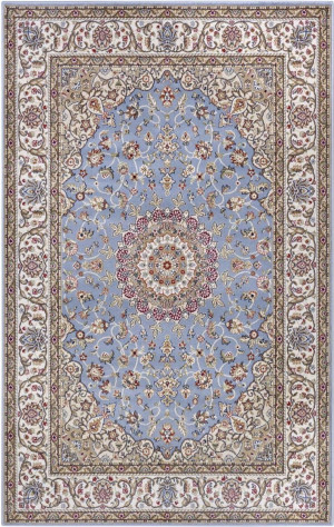 Klasyczny,tradycyjny błękitno kremowy dywan do salonu Nouristan 200x290cm