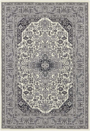Klasyczny,tradycyjny szaro kremowy dywan do salonu,miękki włos Nouristan 160x230