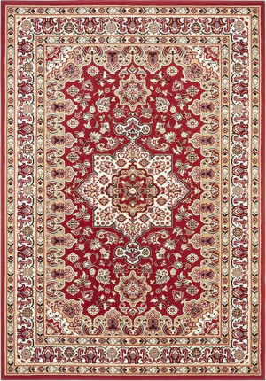 Klasyczny,tradycyjny czerwony dywan do salonu z miękkim włosem Nouristan 120x170cm