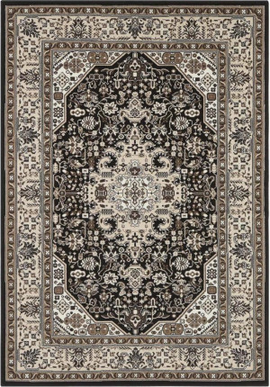 Klasyczny,tradycyjny kremowo brązowy dywan do salonu z włosem Tapeso 200x290cm