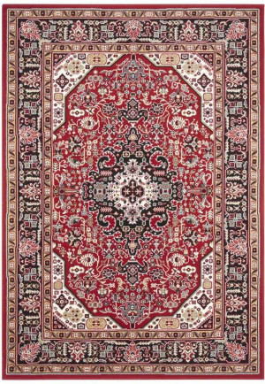 Klasyczny,tradycyjny czerwony dywan do salonu z miękkim włosem Nouristan 200x290cm