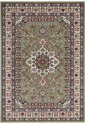 Klasyczny,tradycyjny zielony dywan do salonu z miękkim włosem Nouristan 200x290cm