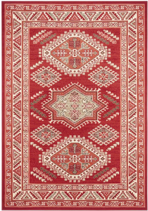 Klasyczny,tradycyjny czerwony dywan do salonu z miękkim włosem Nouristan 120x170cm