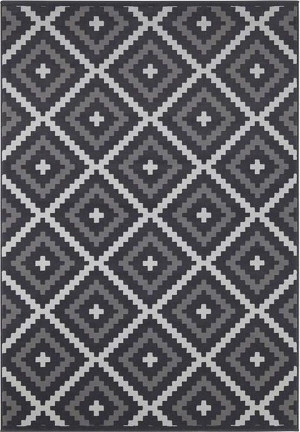 Nowoczesny kremowo szaro czarny dywan do salonu,miękki włos wzór Hanse Home 160x230cm