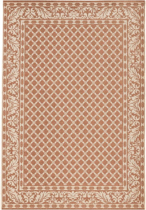 Brązowy dywan typu sizal,płasko tkany na taras zewnętrzno wewnętrzny Bougari Royal 120x170