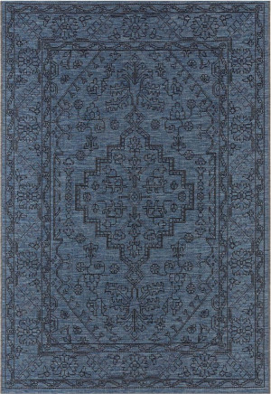 Granatowy dywan sizal,płasko tkany na taras zewnętrzno wewnętrzny Bougari Tyros 160x230