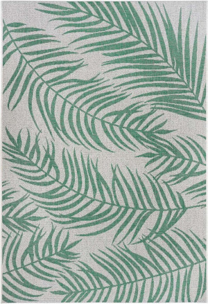 Zielony dywan sizal,płasko tkany na taras zewnętrzno wewnętrzny Bougari Palmera 160x230
